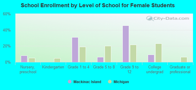 School Enrollment by Level of School for Female Students