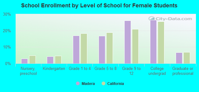 School Enrollment by Level of School for Female Students