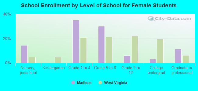 School Enrollment by Level of School for Female Students