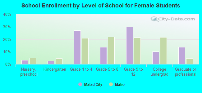 School Enrollment by Level of School for Female Students