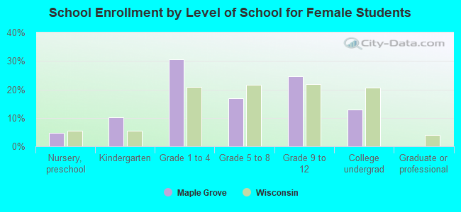 School Enrollment by Level of School for Female Students