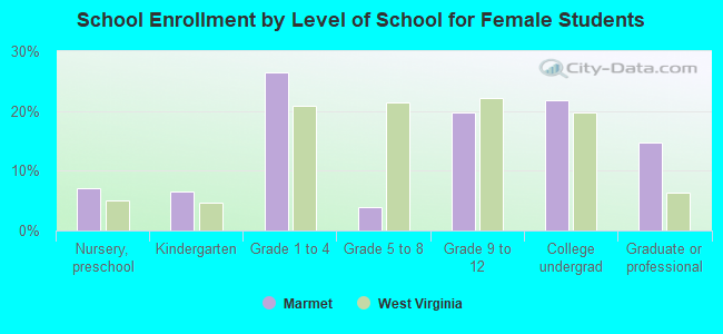 School Enrollment by Level of School for Female Students