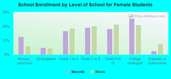 School Enrollment by Level of School for Female Students