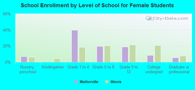 School Enrollment by Level of School for Female Students