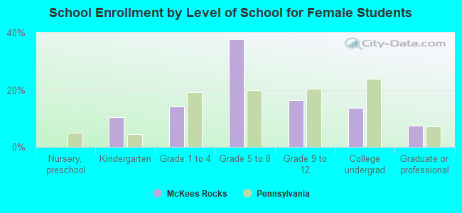 School Enrollment by Level of School for Female Students