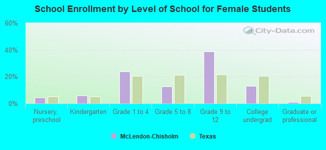 School Enrollment by Level of School for Female Students