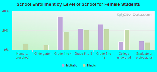 School Enrollment by Level of School for Female Students