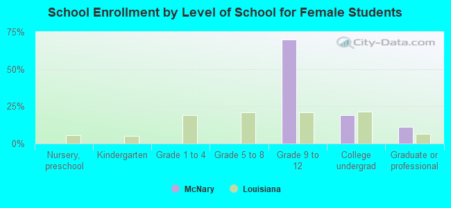 School Enrollment by Level of School for Female Students