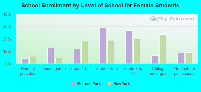 School Enrollment by Level of School for Female Students