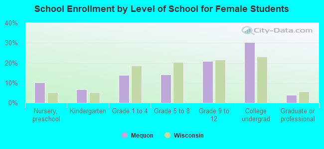 School Enrollment by Level of School for Female Students