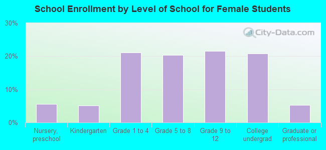 School Enrollment by Level of School for Female Students