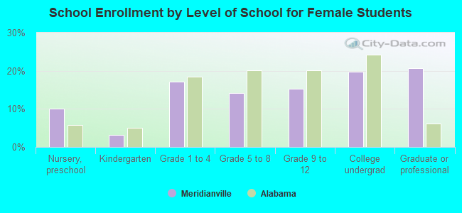 School Enrollment by Level of School for Female Students