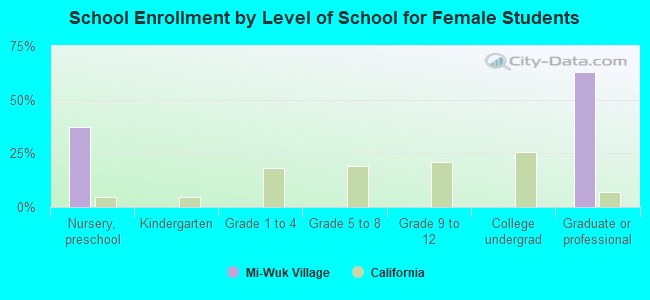 School Enrollment by Level of School for Female Students