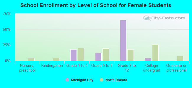 School Enrollment by Level of School for Female Students