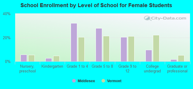 School Enrollment by Level of School for Female Students