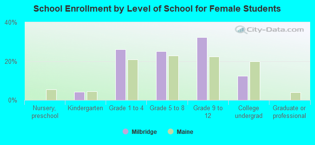 School Enrollment by Level of School for Female Students