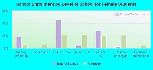 School Enrollment by Level of School for Female Students