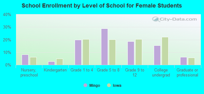 School Enrollment by Level of School for Female Students