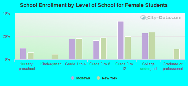 School Enrollment by Level of School for Female Students