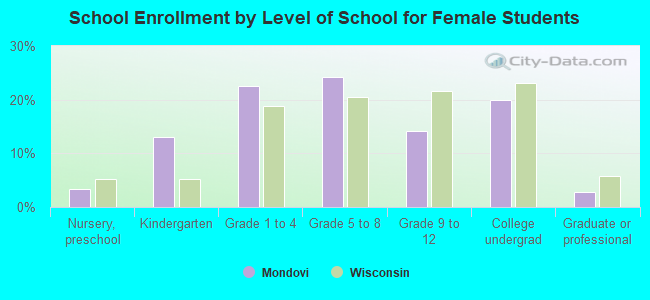 School Enrollment by Level of School for Female Students