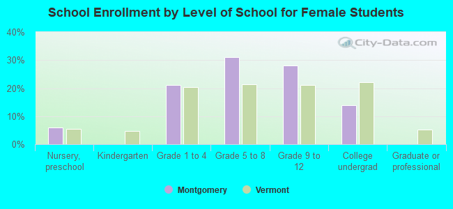 School Enrollment by Level of School for Female Students