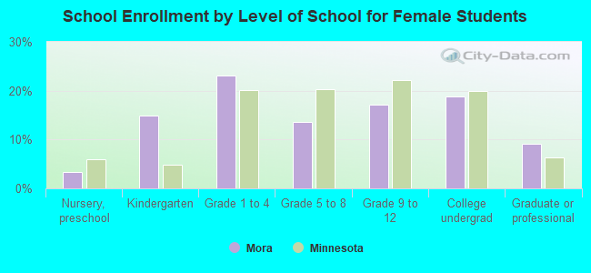 School Enrollment by Level of School for Female Students