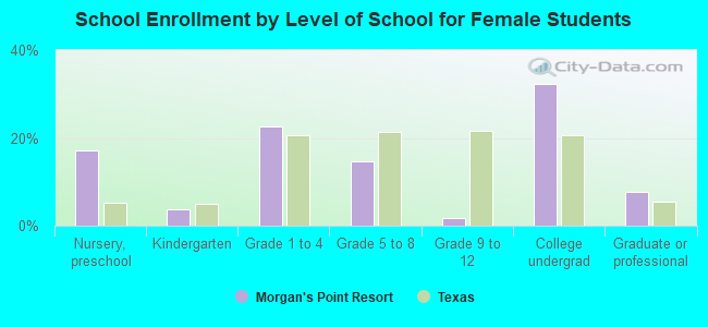 School Enrollment by Level of School for Female Students