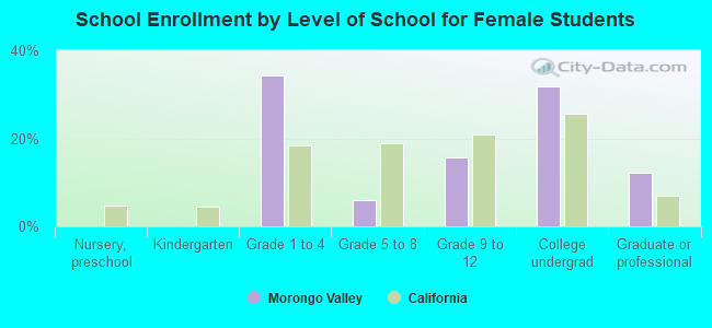 School Enrollment by Level of School for Female Students