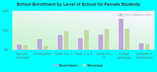 School Enrollment by Level of School for Female Students