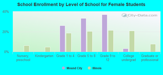 School Enrollment by Level of School for Female Students