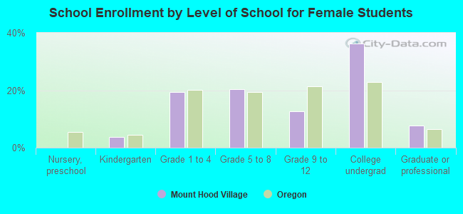 School Enrollment by Level of School for Female Students