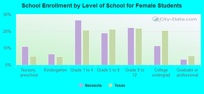 School Enrollment by Level of School for Female Students