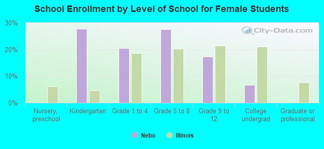 School Enrollment by Level of School for Female Students