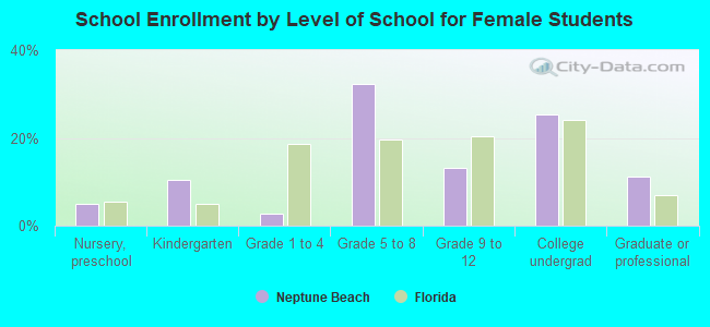 School Enrollment by Level of School for Female Students