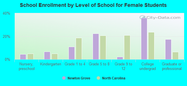 School Enrollment by Level of School for Female Students