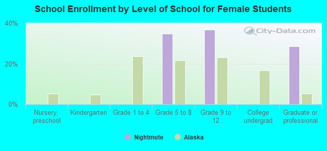 School Enrollment by Level of School for Female Students