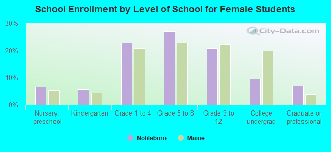 School Enrollment by Level of School for Female Students