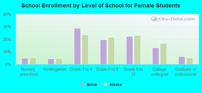 School Enrollment by Level of School for Female Students