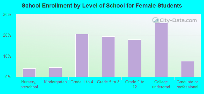 School Enrollment by Level of School for Female Students