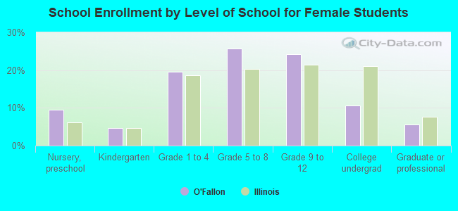 School Enrollment by Level of School for Female Students