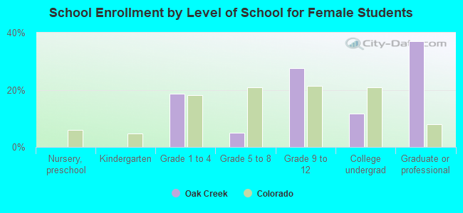 School Enrollment by Level of School for Female Students