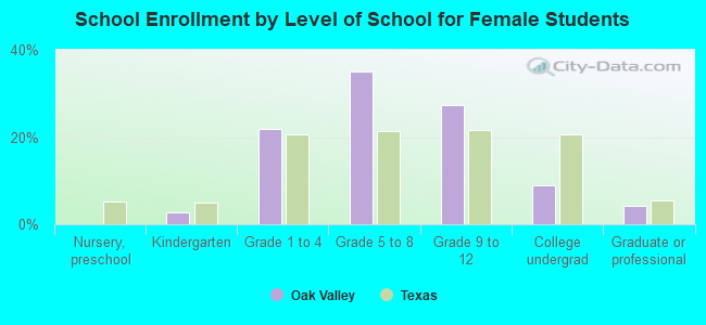 School Enrollment by Level of School for Female Students