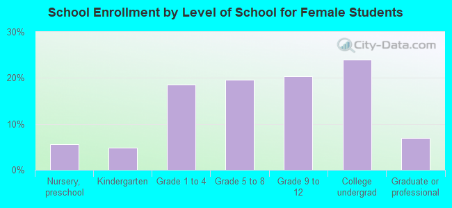 School Enrollment by Level of School for Female Students