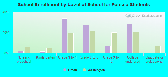 School Enrollment by Level of School for Female Students