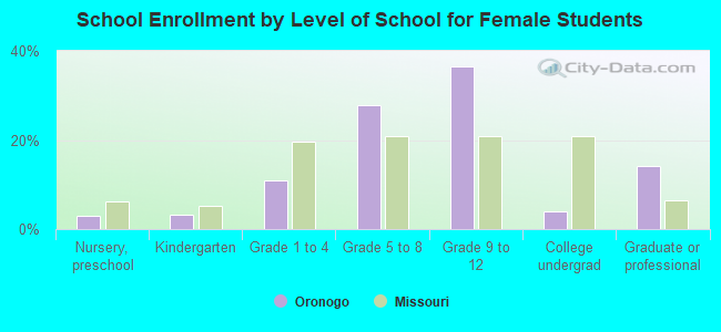 School Enrollment by Level of School for Female Students