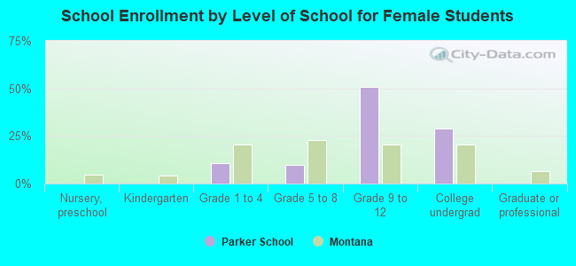 School Enrollment by Level of School for Female Students