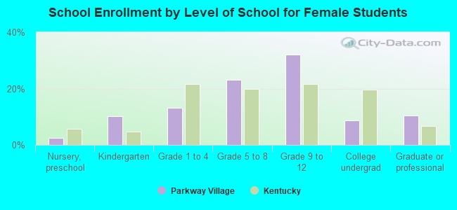 School Enrollment by Level of School for Female Students