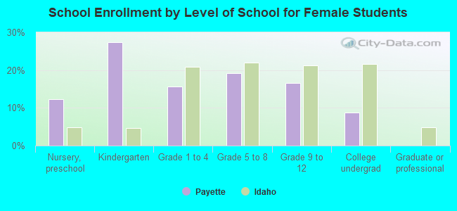 School Enrollment by Level of School for Female Students