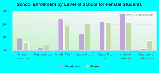 School Enrollment by Level of School for Female Students