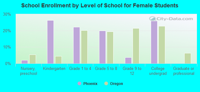 School Enrollment by Level of School for Female Students